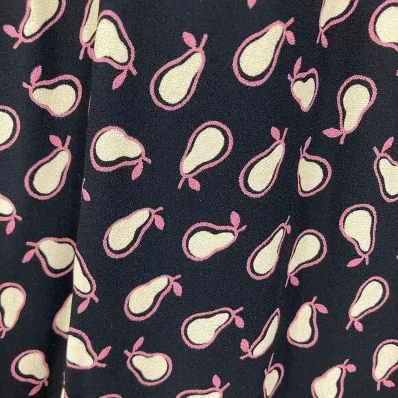 NWOT MIU MIU Skirt 38/US~S ITALY Logo-Spell-Out-Writing Pear-Print Maxi Midi Zip